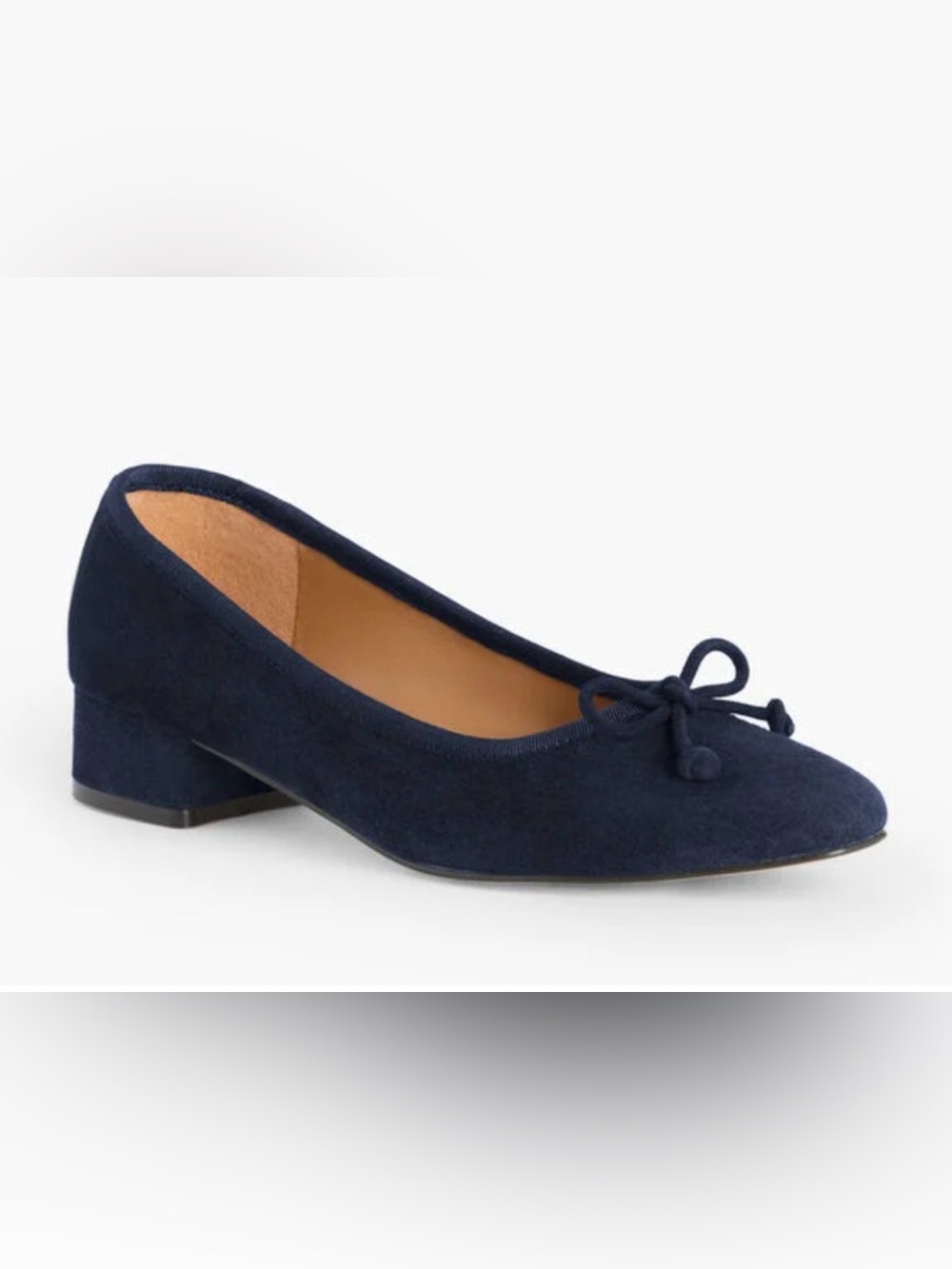 NEW TALBOTS NAVY BLUE VANESSA SUEDE BLOCK HEEL PUMPS SHOES SZ 7.5